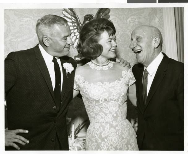 Edith Hirsch Desi Arnaz and Jimmy Durante in Sands Hotel Las Vegas 2nd march 1963
