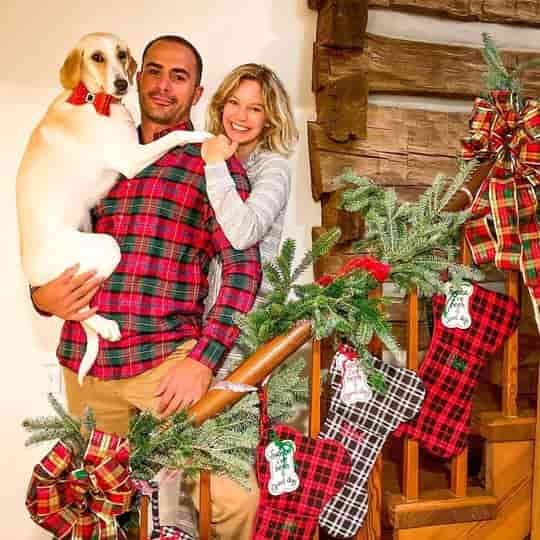  Boris Sanchez with his wife and his pet dog Wendy on Christmas.