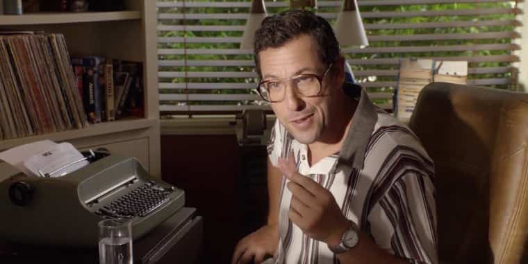Adam Sandler playing the role of Sandy Wernick in Sandy Wexler.