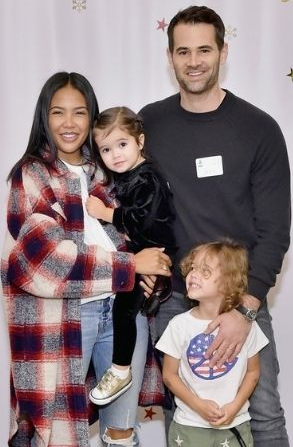 Jens Grede with her husband Jens Grede and children