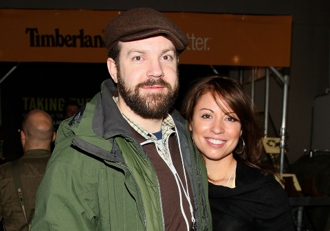 Eben Russell's wife Kay Cannon with her ex-husband Jason Sudeikis